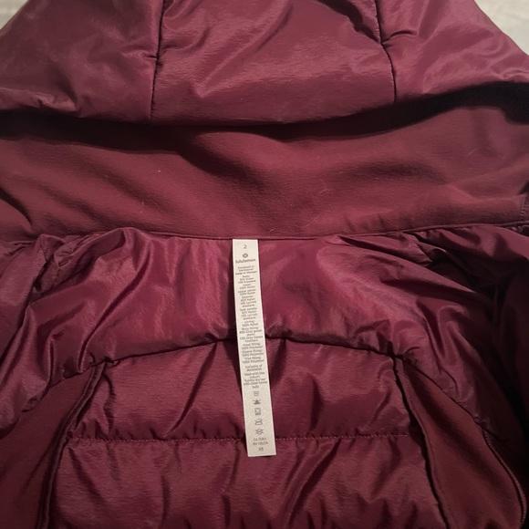 NWOT Lululemon Down for It All Jacket MAROON COLOR - Picture 9 of 11